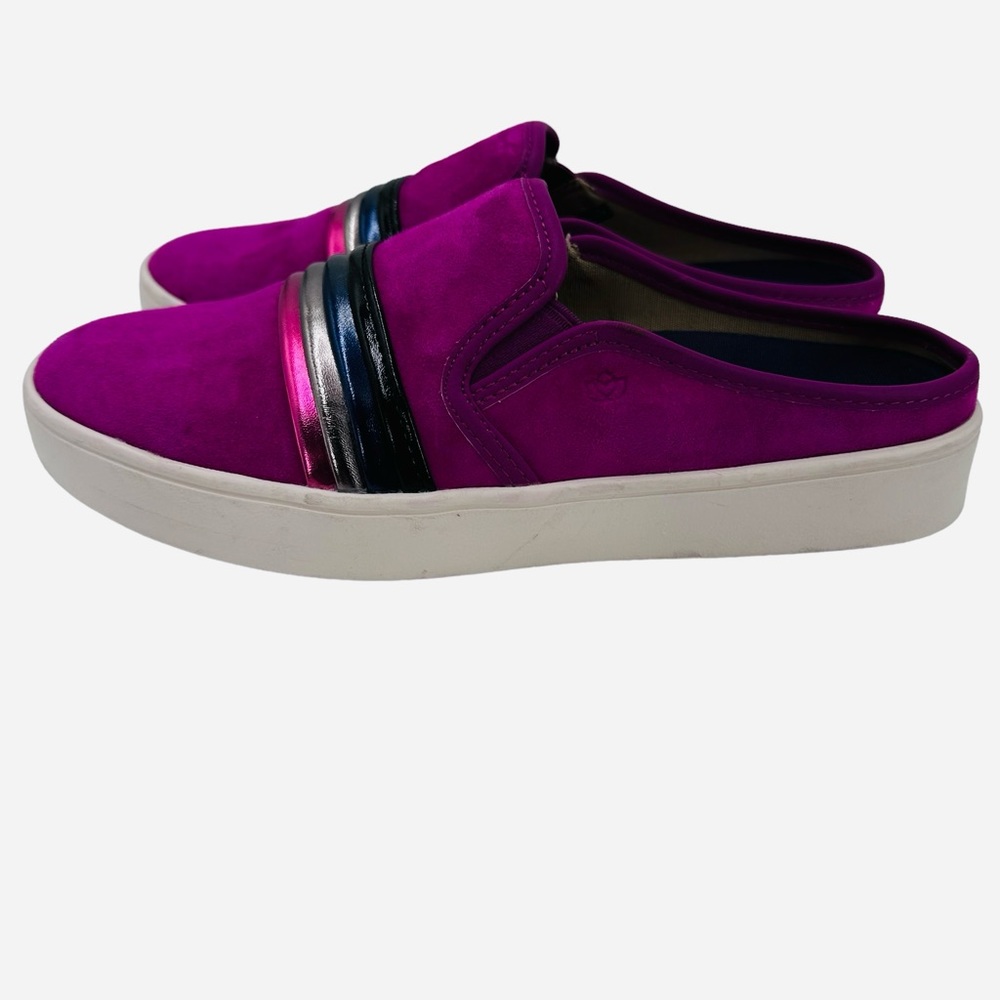 Spenco St Barts Hot Pink Suede Slip On Sneakers Slides Women’s Size 8.5 B - Picture 3 of 9